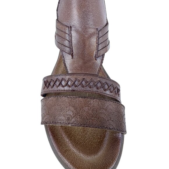 ROAN by Bed Stu Women's Alumnus Brown Leather Gladiator Open Toe Sandal Size 8 - Picture 9 of 12